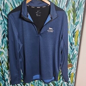 Nike Blue Dri-Fit MGM Grand Las Vegas Quarter-Zip Mens Pullover - Size M